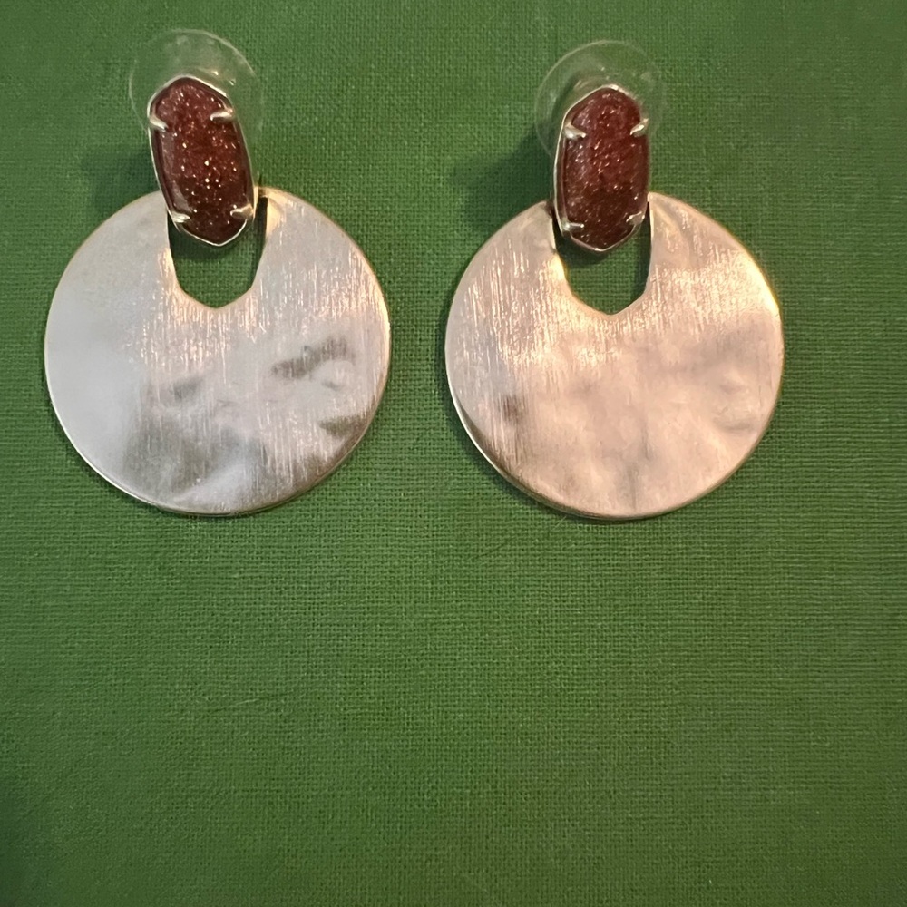 Kendra Scott “Didi” Style Goldstone Statement Drop Earrings